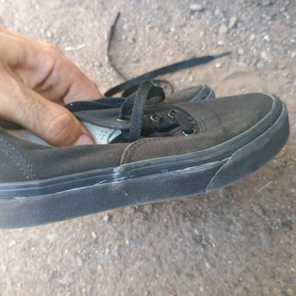 Kids black vans shoes size 2 - Picture 5 of 11